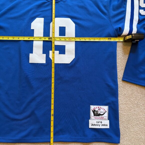 Johnny Unitas #19 Long Sleeve Jersey 1970 Throwback Authentics Men's Size 54 - Picture 2 of 7